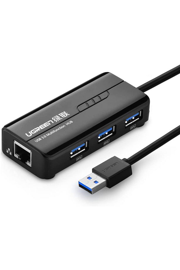 Usb 3.0 Gigabit Ethernet Dönüştürücü Ve 3 Port Usb Hub Çoklayıcı - 1