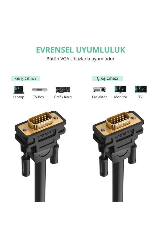 15 Pin Vga To Vga Görüntü Aktarma Kablosu 10 Metre - 2