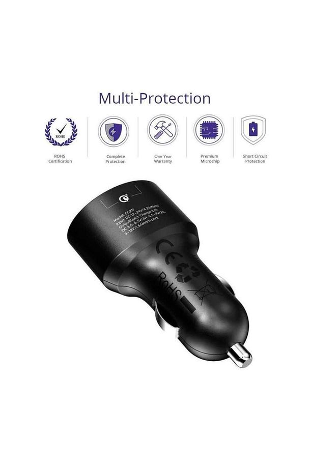 Çift Usb Çıkışlı Dual Port Qc 3.0 Hızlı Araç Şarj Cihazı - 3