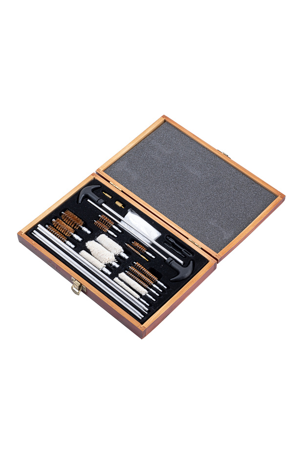 Tabanca Tüfek Harbi Takımı - Temizleme Seti - Ahşap Kutulu - 103005 - 1