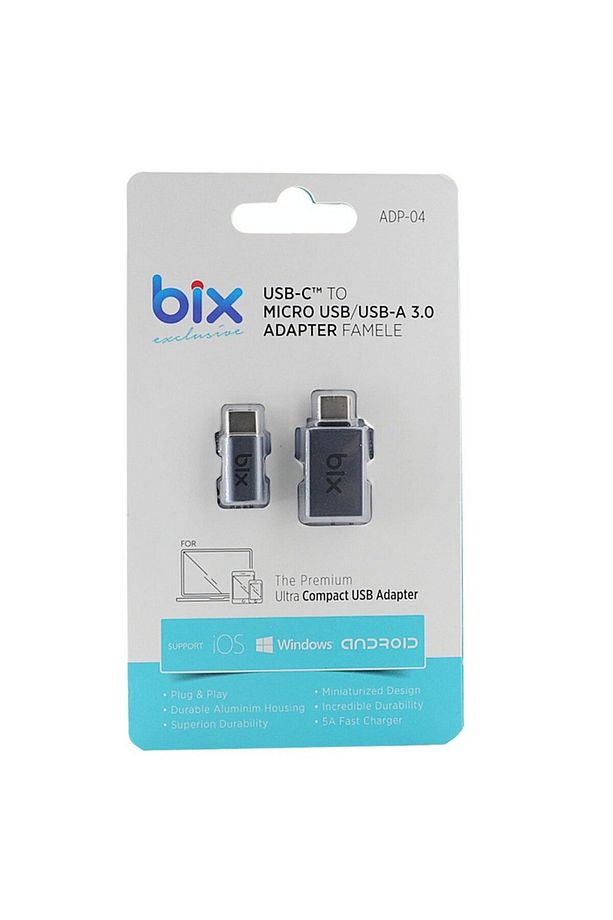 Adp-04 Type-c Micro Usb Ve Usb 3.0 Dönüştürücü Adaptör - 5