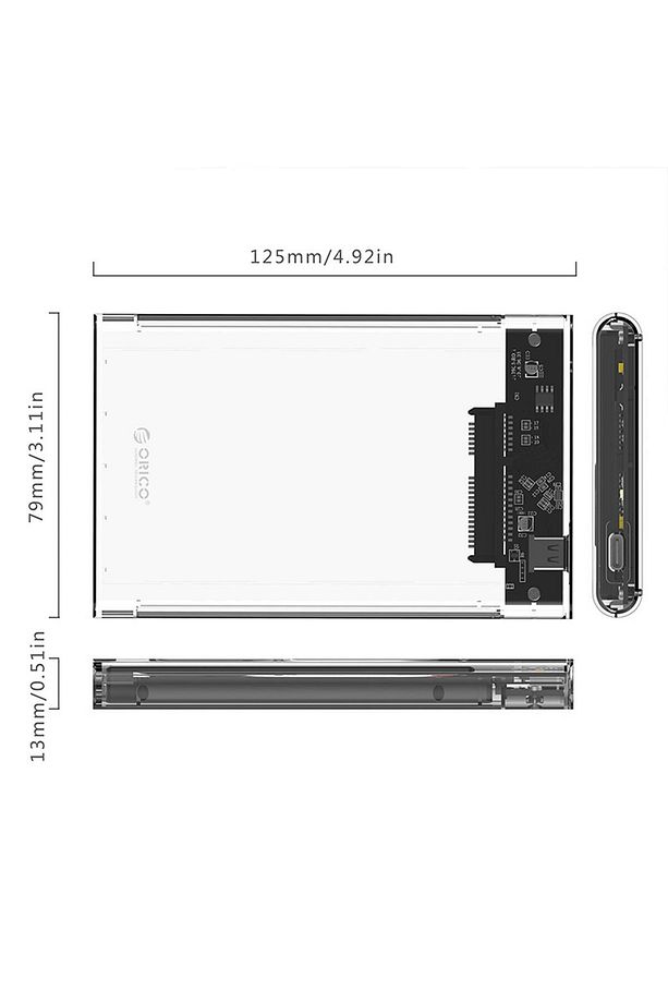 Usb 3.1 Gen2 10 Gbps Type-c 2.5” Inch Sata Ssd Hard Disk Kutusu Şeffaf - 3