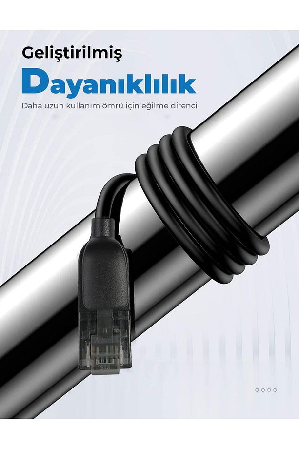 Cat6a Slim 10gbps Veri Aktarım 500mhz Utp Ethernet Kablosu 3 Metre - 5