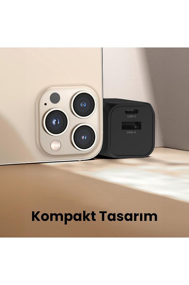 20w Gan Usb-c Usb-a Şarj Aleti Iphone & Ipad & Android Uyumlu Pd Qc4.0 Type-c Hızlı Şarj Cihaz - 8
