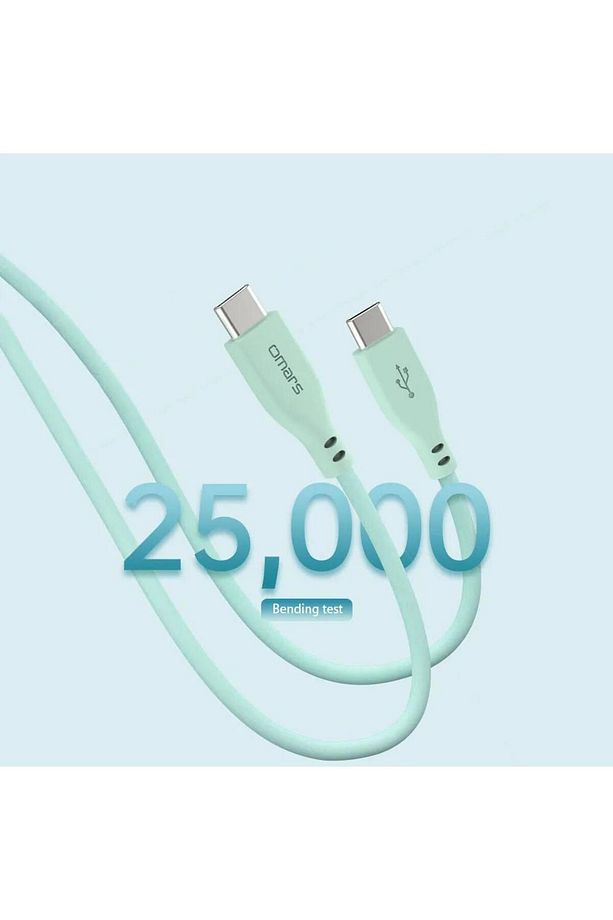 Type-c To Type-c Silikon Pd Hızlı Şarj Kablosu Yeşil - 4