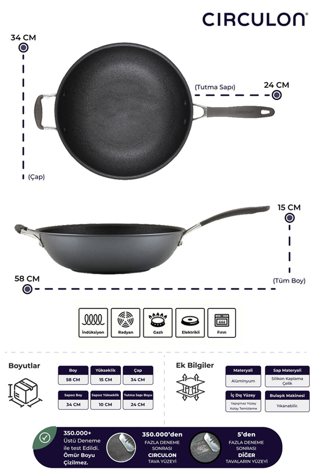 WOK Tava 34 CM - 5