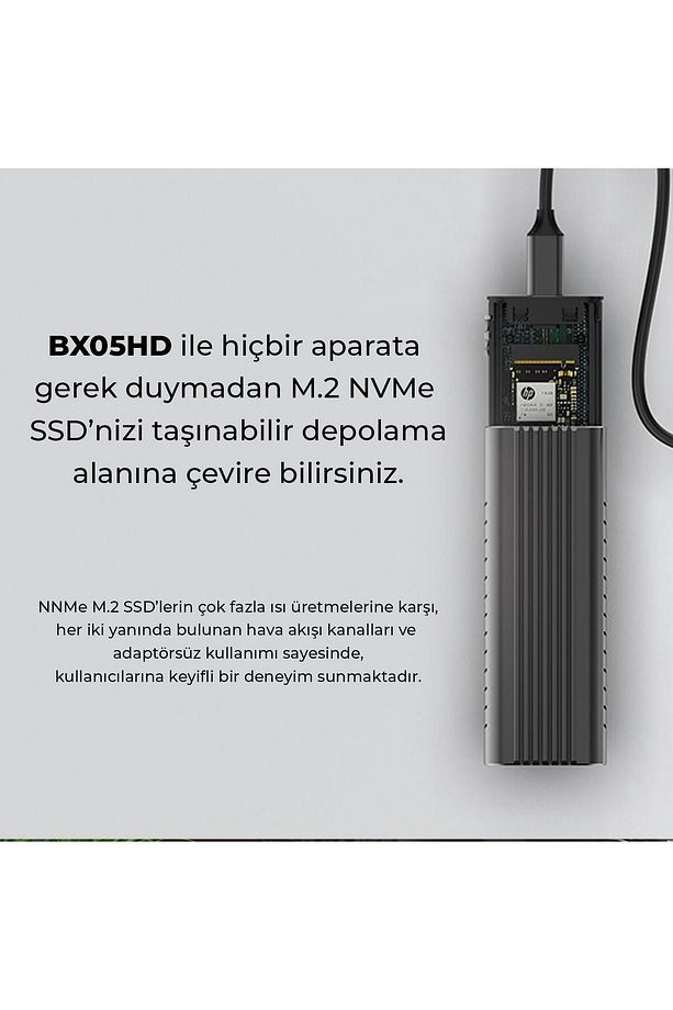 BX05HD Aluminyum Kasa Type-C 3.1 Gen2 to PCIe NVMe M.2 SSD Disk Kutusu 2230 /2242 / 2260 / 2280 SSD - 4