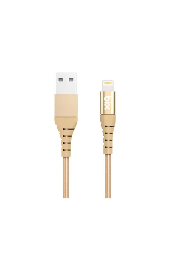 İphone Için Ultra Güçlendirilmiş Mfı Lightning Şarj Kablosu Altın - 1