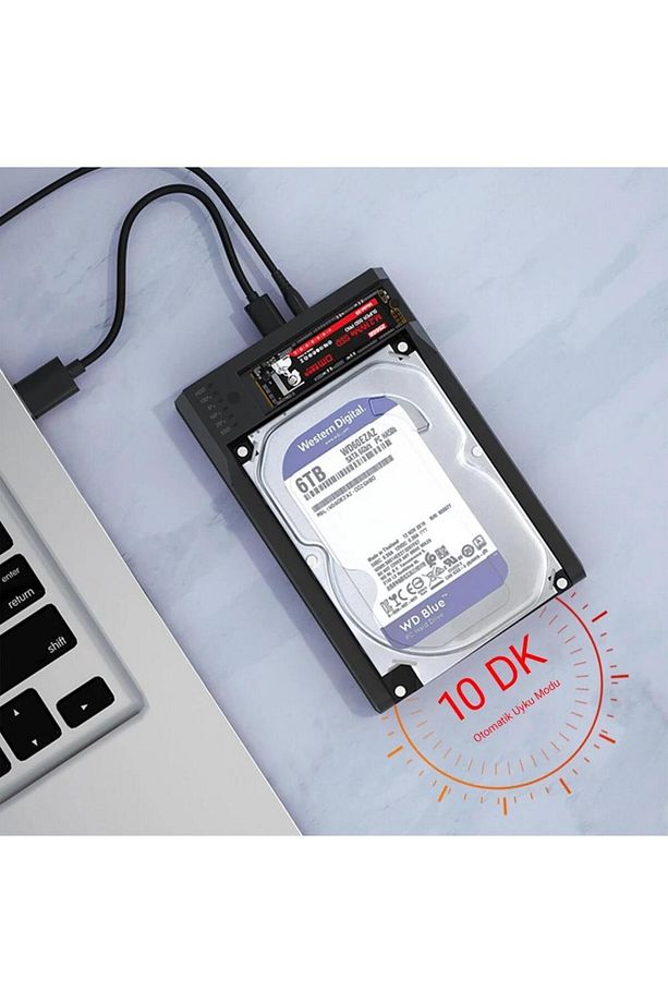 Usb3.2 Gen2 M.2 Nvme Sata 2.5" 3.5" Ssd Hdd Offline Clone Dock Station Klonlama - 5