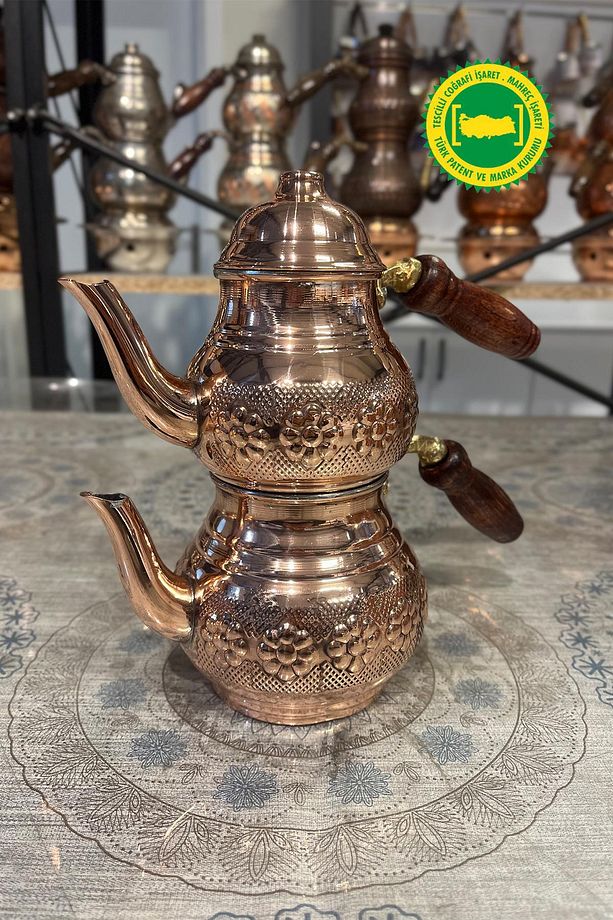 BAKIR KÜÇÜK ÇAYDANLIK PAPATYA İŞLEME - 2