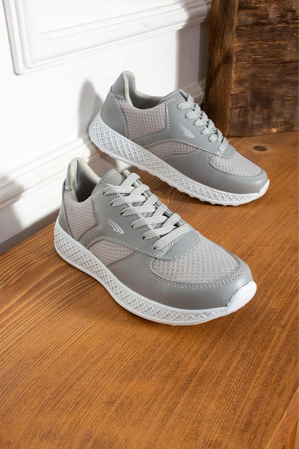 Kadın Erkek Unisex Kalın Taban Yazlık Fileli Hafif Rahat Esnek Taban Sneaker Spor Ayakkabı - 4