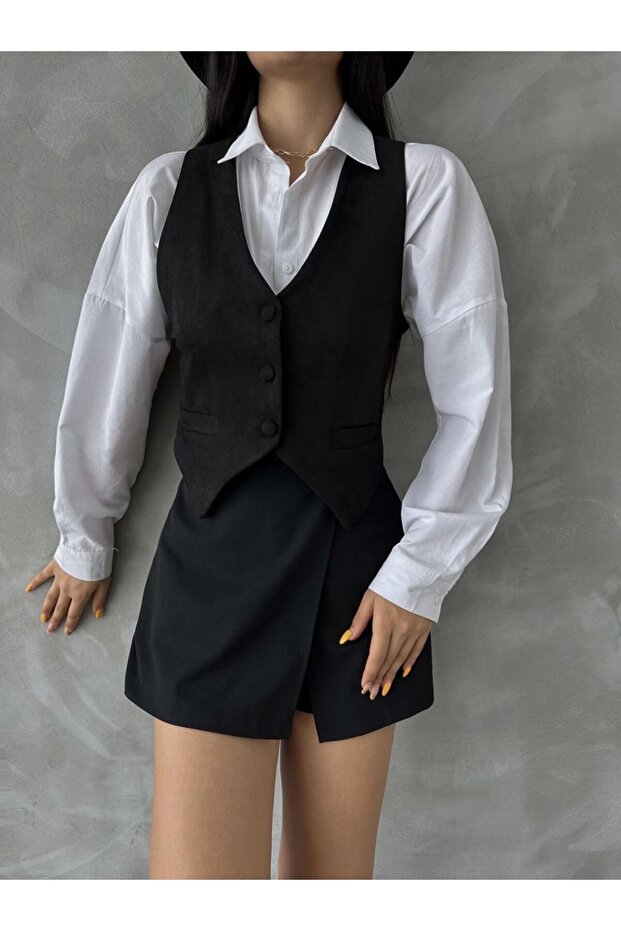 SÜET CEPKEN YELEK - 3