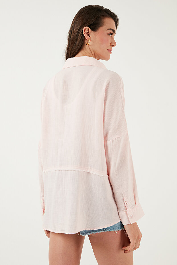 Pamuklu Regular Fit Müslin Gömlek GÖMLEK CF25S166905 - 7