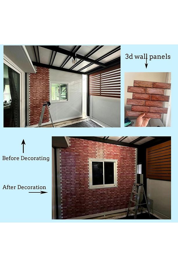 30X30cm 6Adet 3D Kendinden Yapışkanlı Duvar Kağıdı Kaplama Mutfak Banyo 1paket 0,54 m2 - 4
