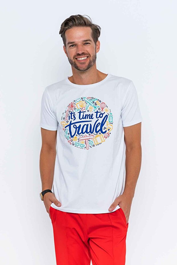 It's Time to Travel Printed T-Shirt