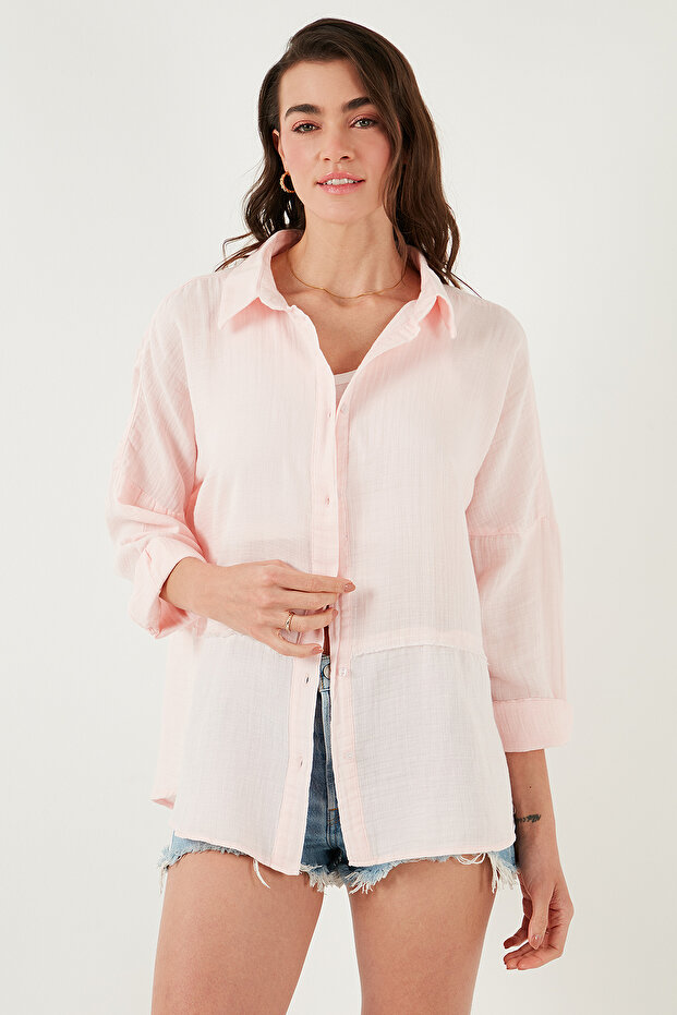 Pamuklu Regular Fit Müslin Gömlek GÖMLEK CF25S166905 - 6