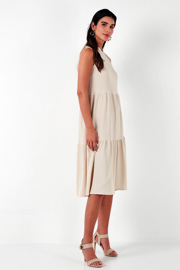 Regular Fit Kolsuz Midi Elbise ELBİSE 5869008 - 6