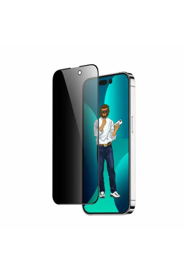 9H Steve Privacy Full Glass Screen Protector For Iphone 14 Pro Max ( 6.7" ) - Bl