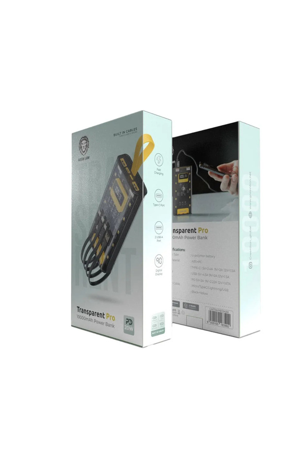 Transparent Pro 10000Mah Power Bank