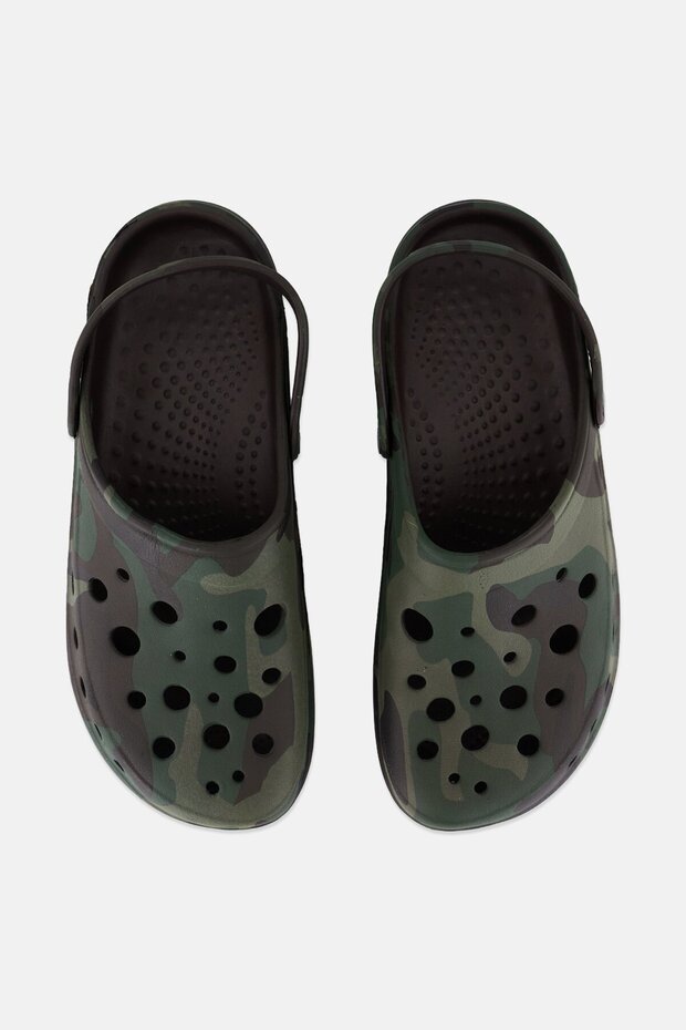 Men Slip On Clogs, Olive - 2