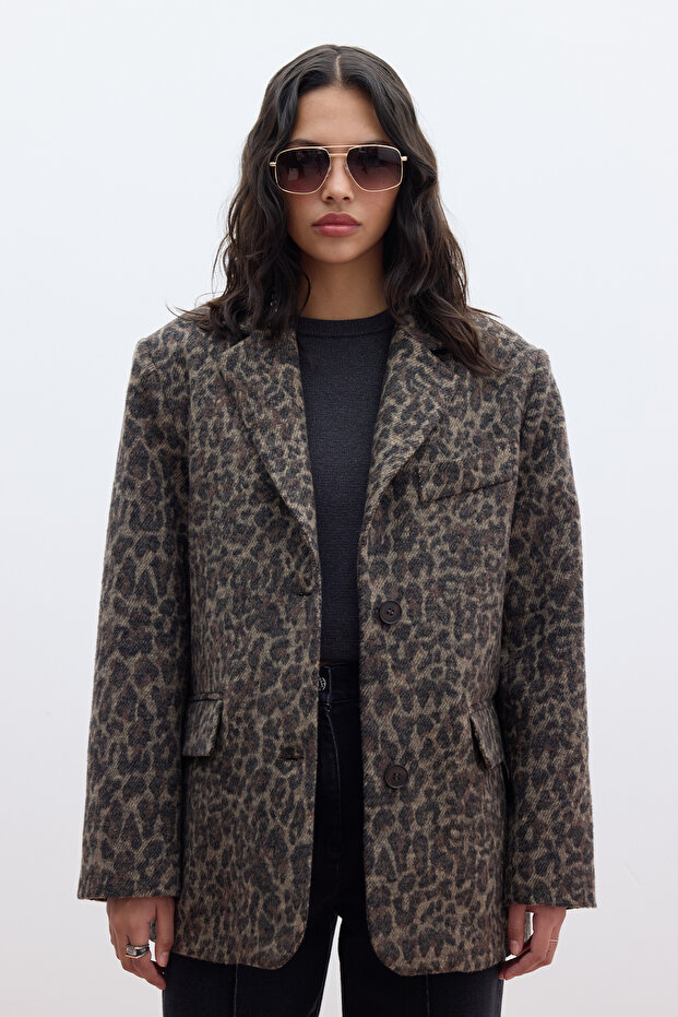 Leopard Print Stamp Jacket - 2