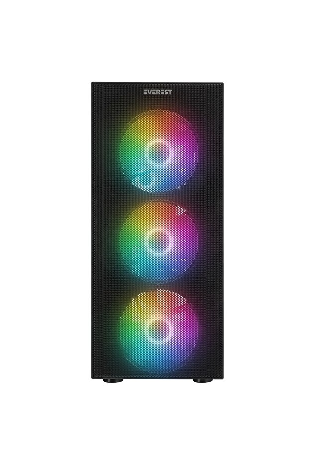 Faced V5 Mesh 600w Rgb Siyah Gaming Kasa - 2