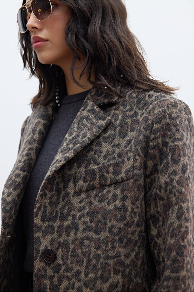 Leopard Print Stamp Jacket - 4