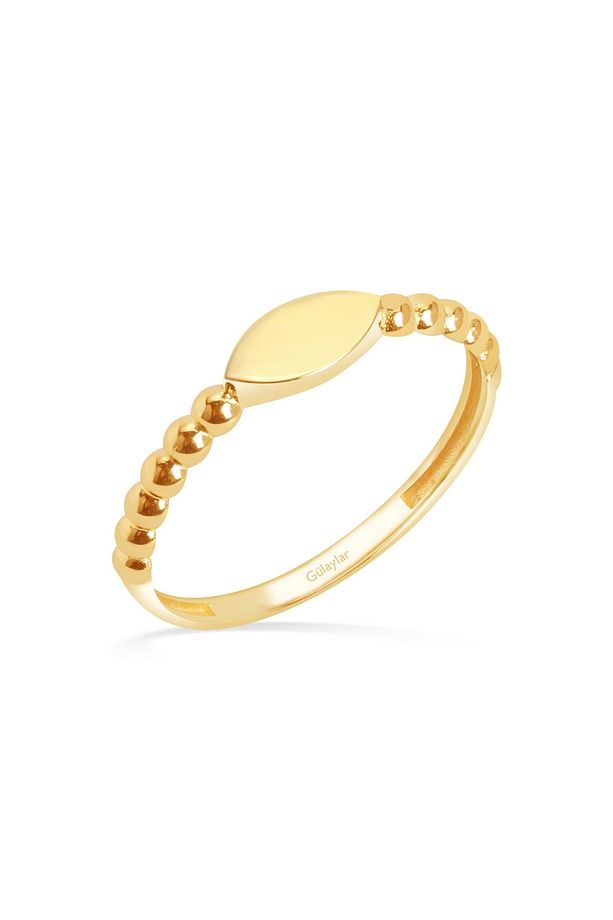 Sarı Altın Trend Minimal Yüzük - 1