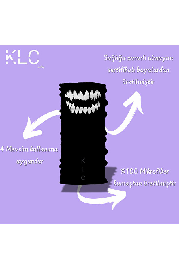 KLCTAK CANAVAR DİŞLİ BOYUNLUK (BUFF) - 3