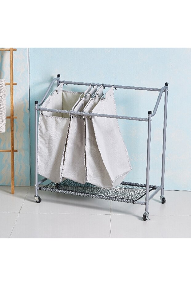 سلة الغسيل الدوارة آنا ذات الثلاث أقسام - 2