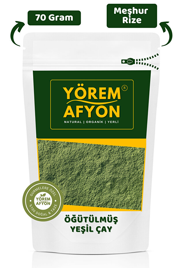 Powder Green Tea from Rize Area - Pure Ground, Gathered Mountain Skirts | 70Gr