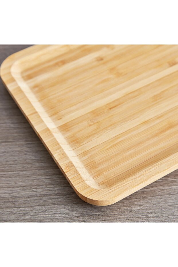 صينية مستطيلة من الخيزران - متوسطة الحجم - 4