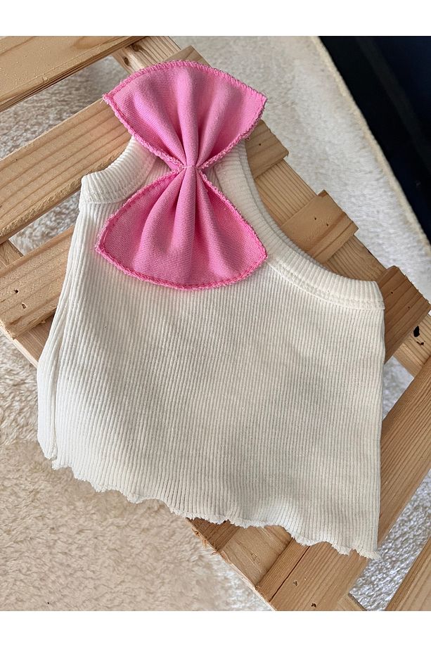PEMBE BEBEK ÇOCUK TEK KOL CROP ETEK SETi TAKIMI YAZLIK TAKIM - 2