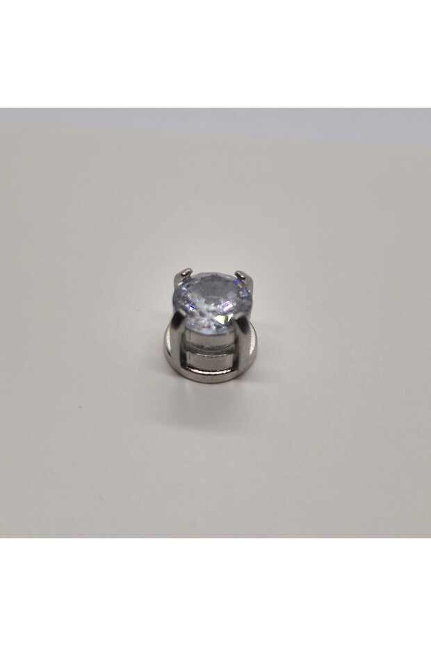 Stainless Steel Round Zircon Stone Magnet Earrings