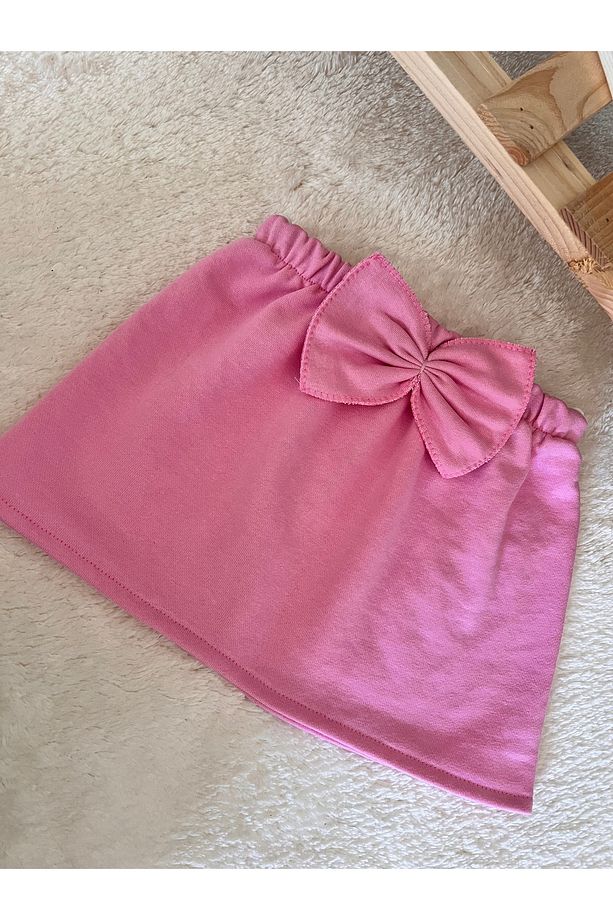 PEMBE BEBEK ÇOCUK TEK KOL CROP ETEK SETi TAKIMI YAZLIK TAKIM - 3