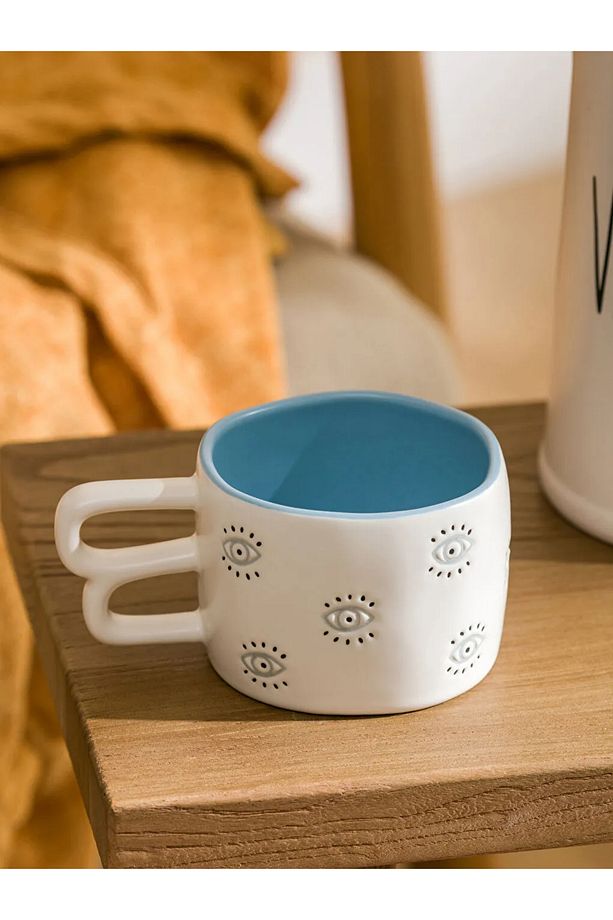 LCW HOME Mavi Göz Baskılı Porselen Kupa 315 Ml T T - 2