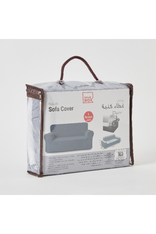 غطاء أريكة Squab Solid بثلاثة مقاعد - 8
