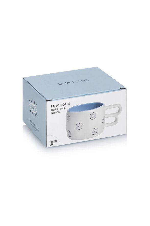 LCW HOME Mavi Göz Baskılı Porselen Kupa 315 Ml T T - 4