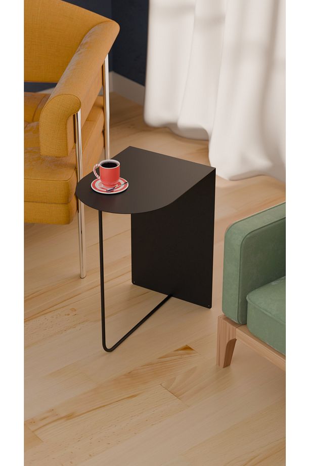 Modern ve Minimalist Yan Sehpa - Yüksek Kalite Çelik, Çok Renkli Seçenekler - 1