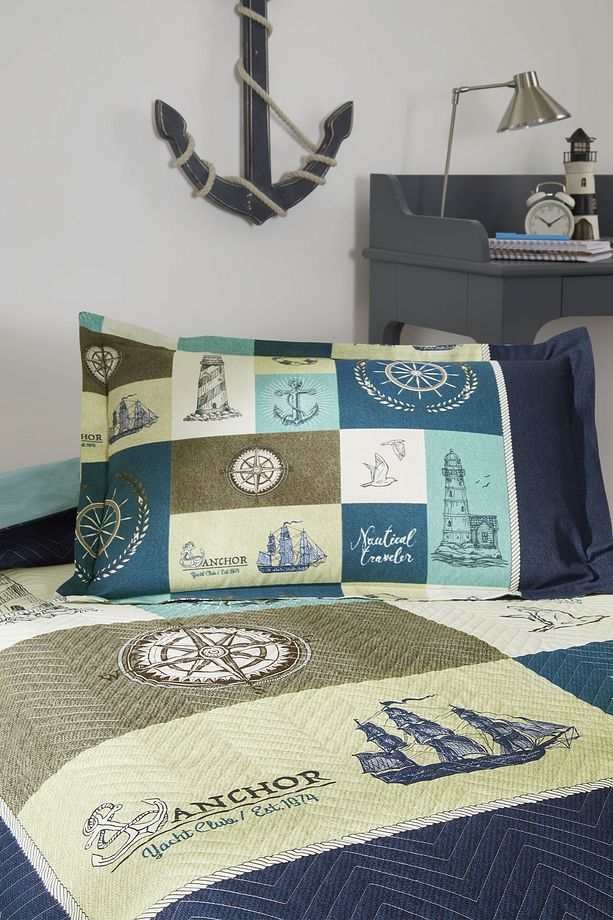 Nautical Traveler Tek Kişilik Kapitone Nevresim Takımı - 2