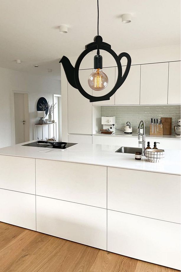 Kettle Çaydanlık Sarkıt Avize Modern Tekli Avize Retro Mutfak Cafe Otel Restaurant Tavan Lamba Çaycı - 7