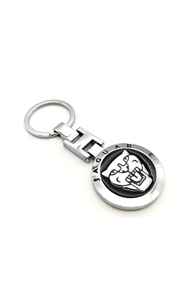 Jaguar X-Type Silver Metal Keychain - Compatible Keychain