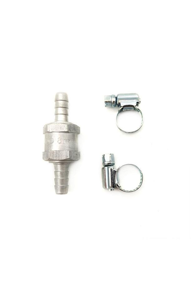 Mazot Benzin Yakıt Çekvalf 8mm Ve 2 Adet Hortum Kelepçesi - 1