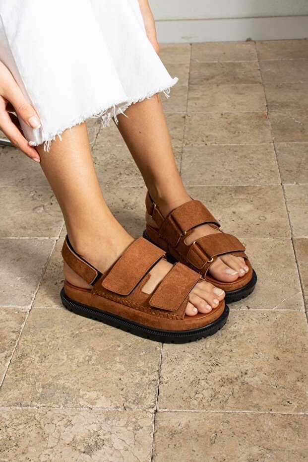 Goldenglow Women's Sandals Suede (Taba Color)