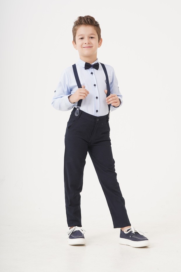 Boy/Shirt/Pants Set with Suspenders and Bow Tie