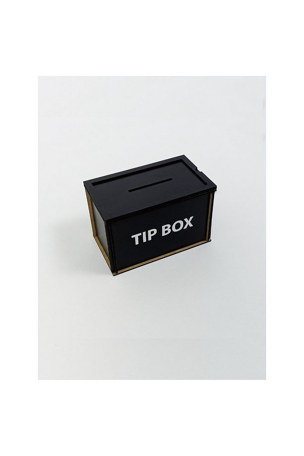 Ahşap Siyah Tip Box Kumbara Ve Bahşiş Kutusu Tipbox - 2