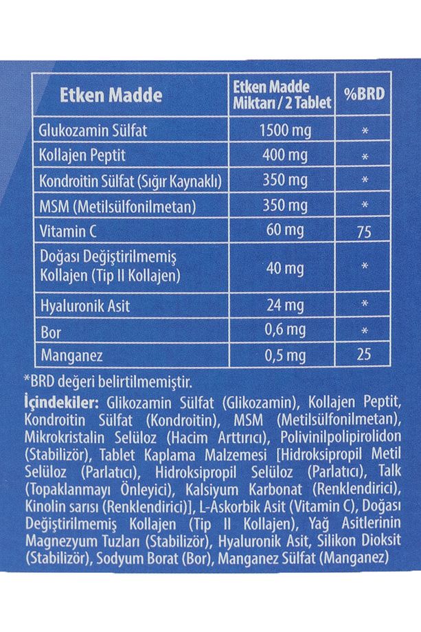 Odeflex Glukozamin Kondroitin Msm Tip 2 Kolajen - 60 Tablet X 3 Adet - 4