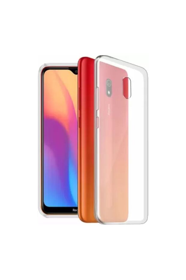 Redmi 8A Compatible Clear Silicone Case - Flexible Full Protection Cover with Camera Protection