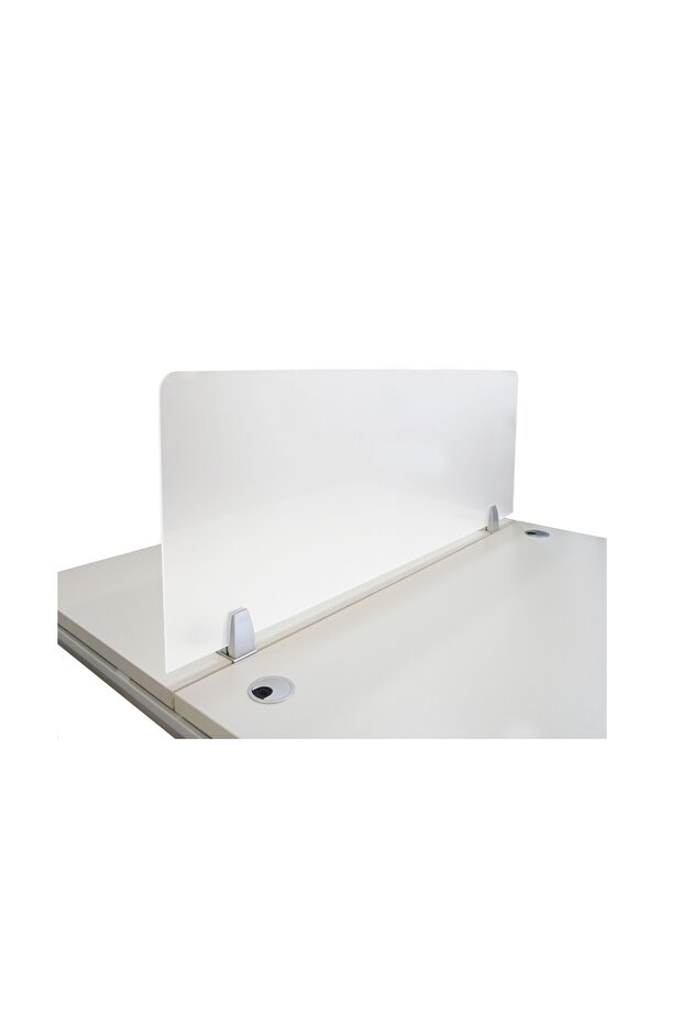 Desk White Dividers Office Partition Desktop Privacy Panel for Student (180x40 Cm, White)