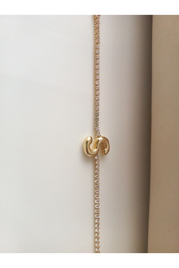 XUPING KADIN GOLD RENK SU YOLU S HARFLİ Çelik Bileklik - 2
